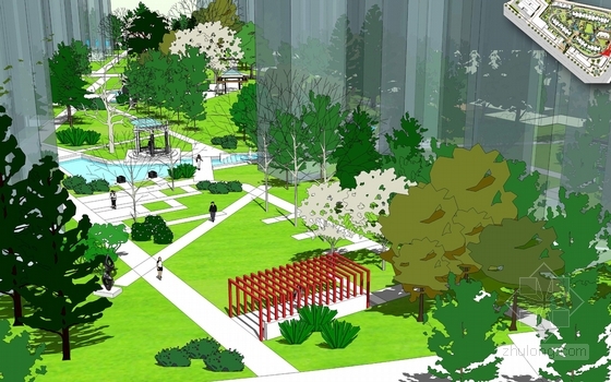 [广西]优雅主题住宅小区环境绿化设计方案